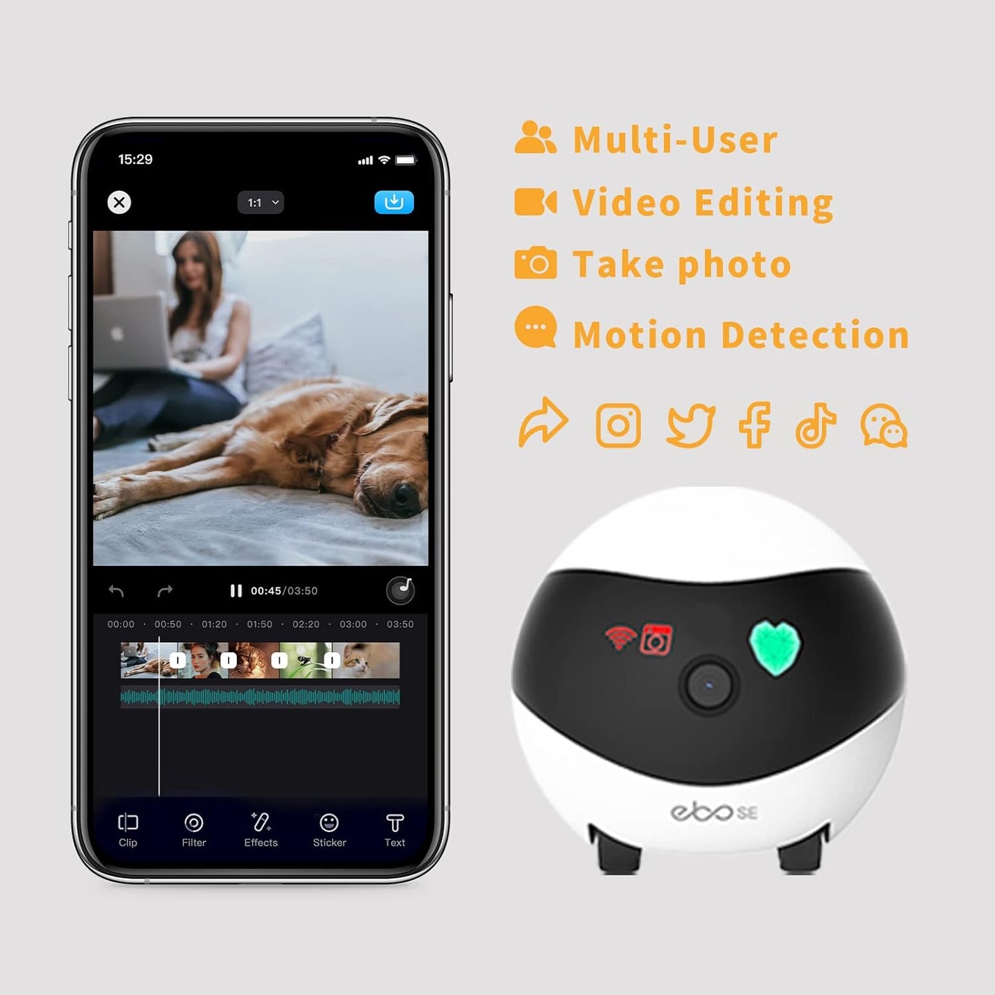 FamilyBot: 1080P Movable Pet Camera Robot